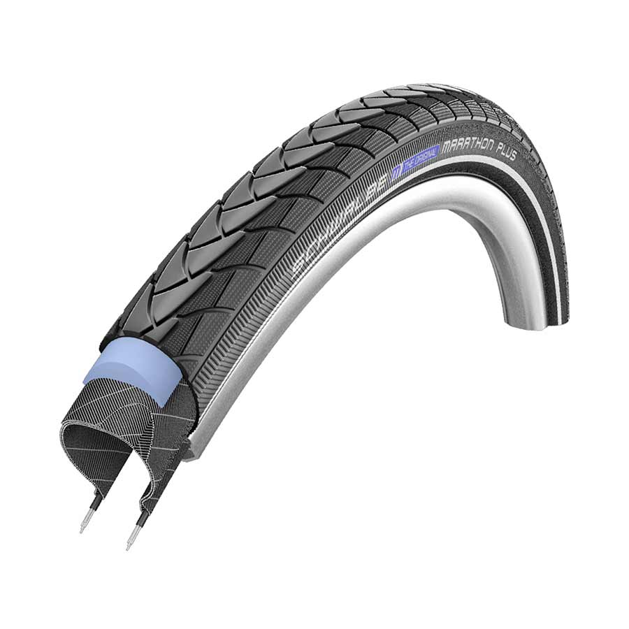Schwalbe Marathon Plus Tire - 26 x 1.75 Clincher Wire BLK/Reflective Performance Line