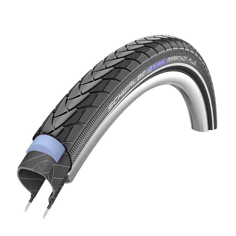 Schwalbe Marathon Plus Tire - 700 x 45 Clincher Wire BLK/Reflective Performance Endurance SmartGuard E-50