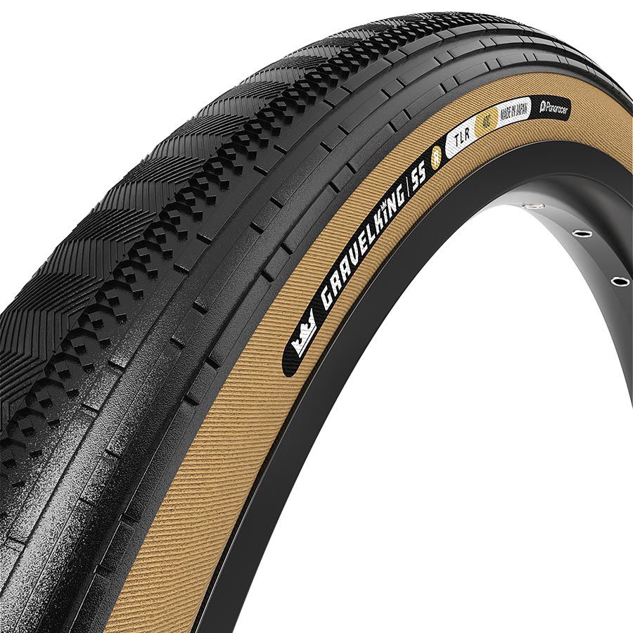 Panaracer GravelKing SS R Tire - 700 x 40 Tubeless Folding Black/Amber