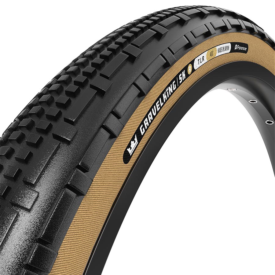 Panaracer GravelKing SK R Tire - 700 x 40 Tubeless Folding Black/Amber