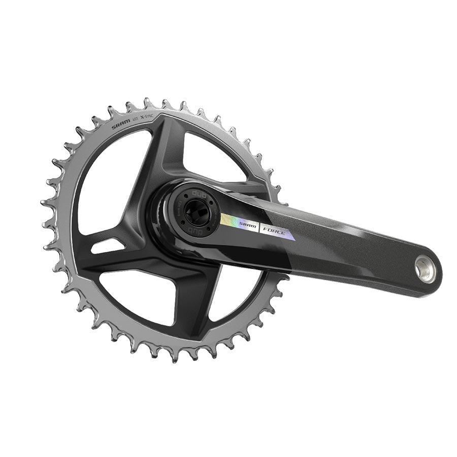 SRAM Force 1 Crankset - 175mm 12-Speed 40t Direct Mount DUB Spindle Interface Iridescent Gray D2