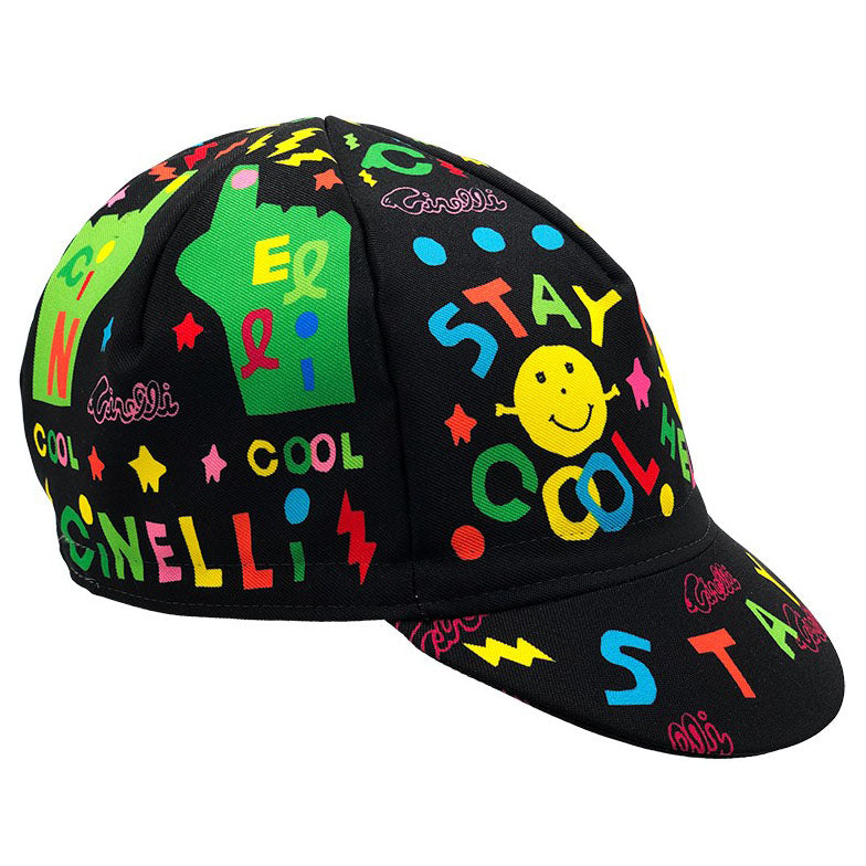 Cinelli Cycling Cap Binkow Art Stay Cool Black