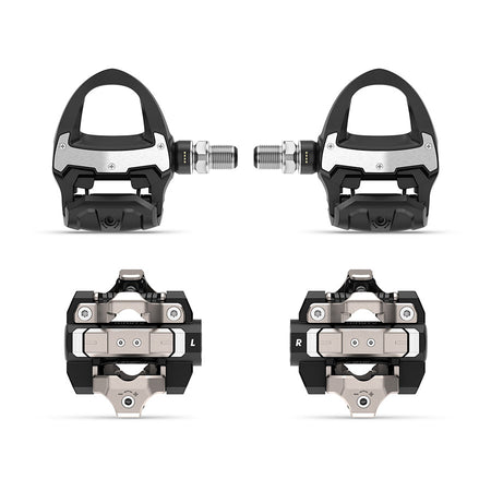 Garmin Rally RS/XC210 Power Meter Pedals Bundle - Clipless Composite/Alloy 9/16" BLK Pair Dual-Sensing Shimano SPD-SL/SPD