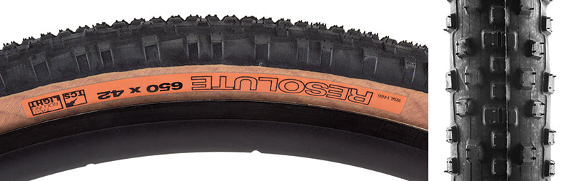 WTB Resolute Tire - 650b x 42 TCS Tubeless Folding BLK/Tan Light/Fast Rolling