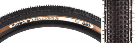 Panaracer GravelKing SK Tire - 700 x 45 Tubeless Folding Black/Brown