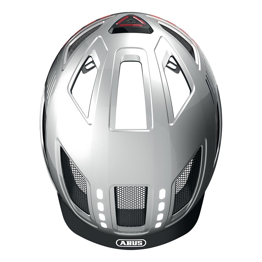 Abus Hyban 2.0 LED Helmet - Signal Silver Large