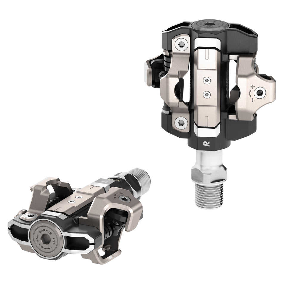 Garmin Rally XC110 Power Meter Pedals - Dual Sided Clipless Alloy 9/16" BLK Pair Single-Sensing Shimano SPD
