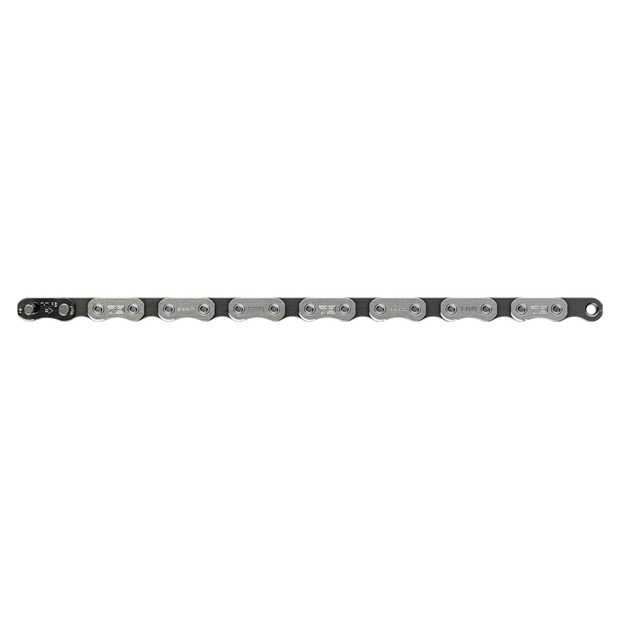 SRAM Eagle 70 T-Type Flattop Chain - 12-Speed 126 Links Solid Pin Includes PowerLock Connector Silver/BLK