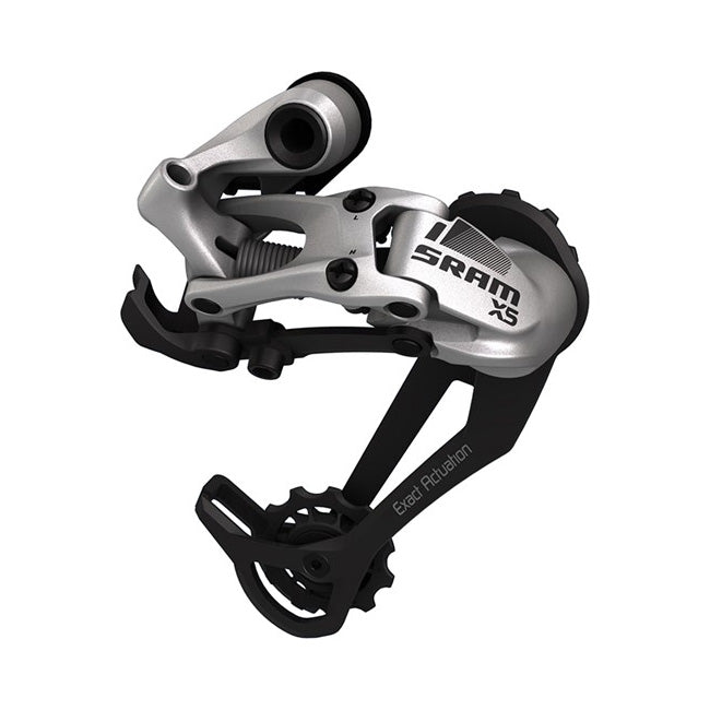 SRAM X5 Rear Derailleur - 9 Speed Medium Cage Silver
