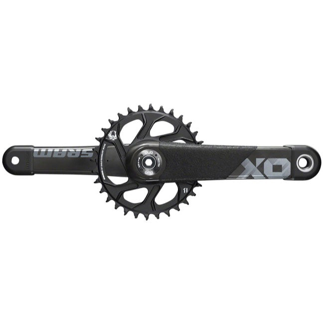 SRAM X01 All Downhill Crankset - 165mm 10/11-Speed 34t Direct Mount DUB Spindle Interface For 83mm BSA 104.5/107 PressFit BLK