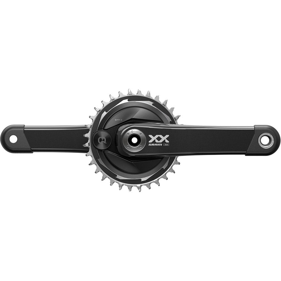 SRAM XX Eagle T-Type AXS Power Meter Wide Crankset - 175mm 12-Spd 32t Chainring DM Thread Mount PM Spider DUB Spindle Interface Blk