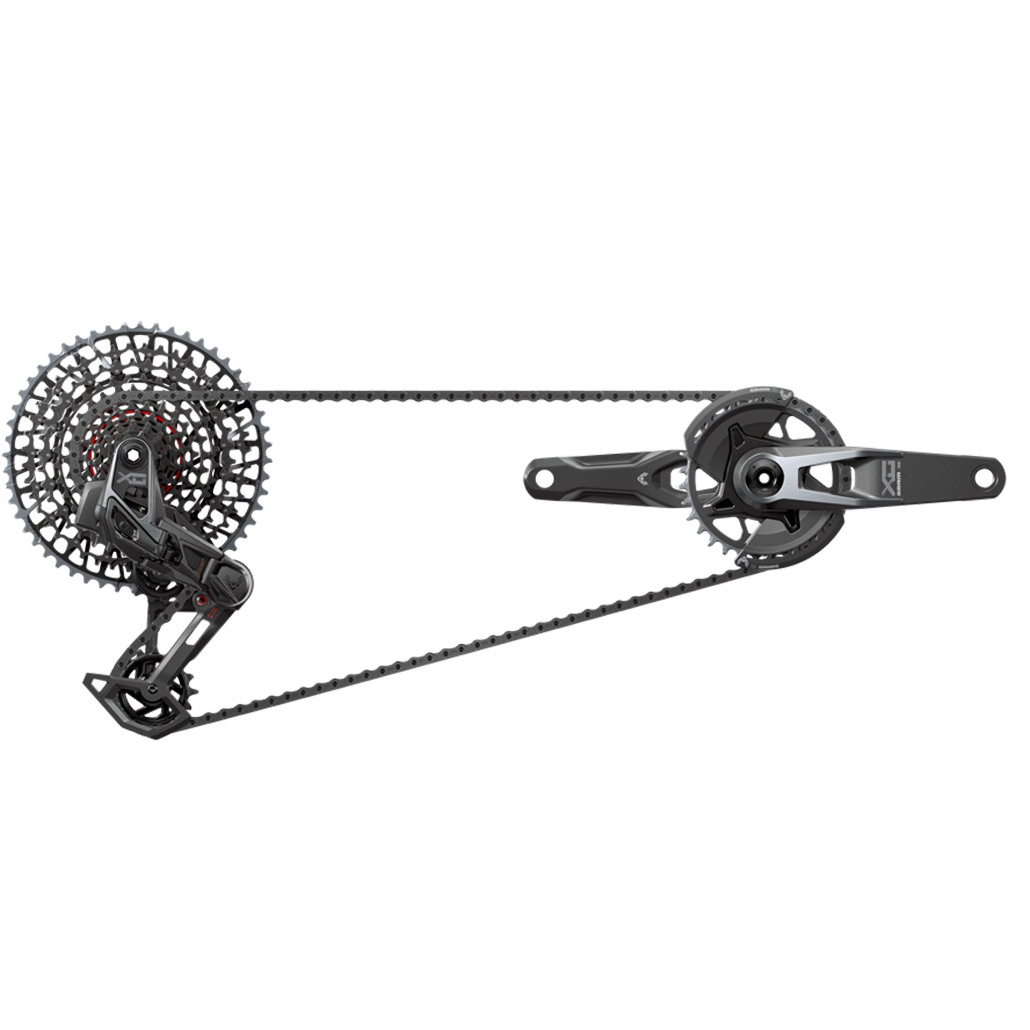 SRAM X0 T-Type Eagle Transmission Groupset - 170mm Crank 32t Chainring AXS POD Controller 10-52t Cassette Rear Derailleur Chain V2