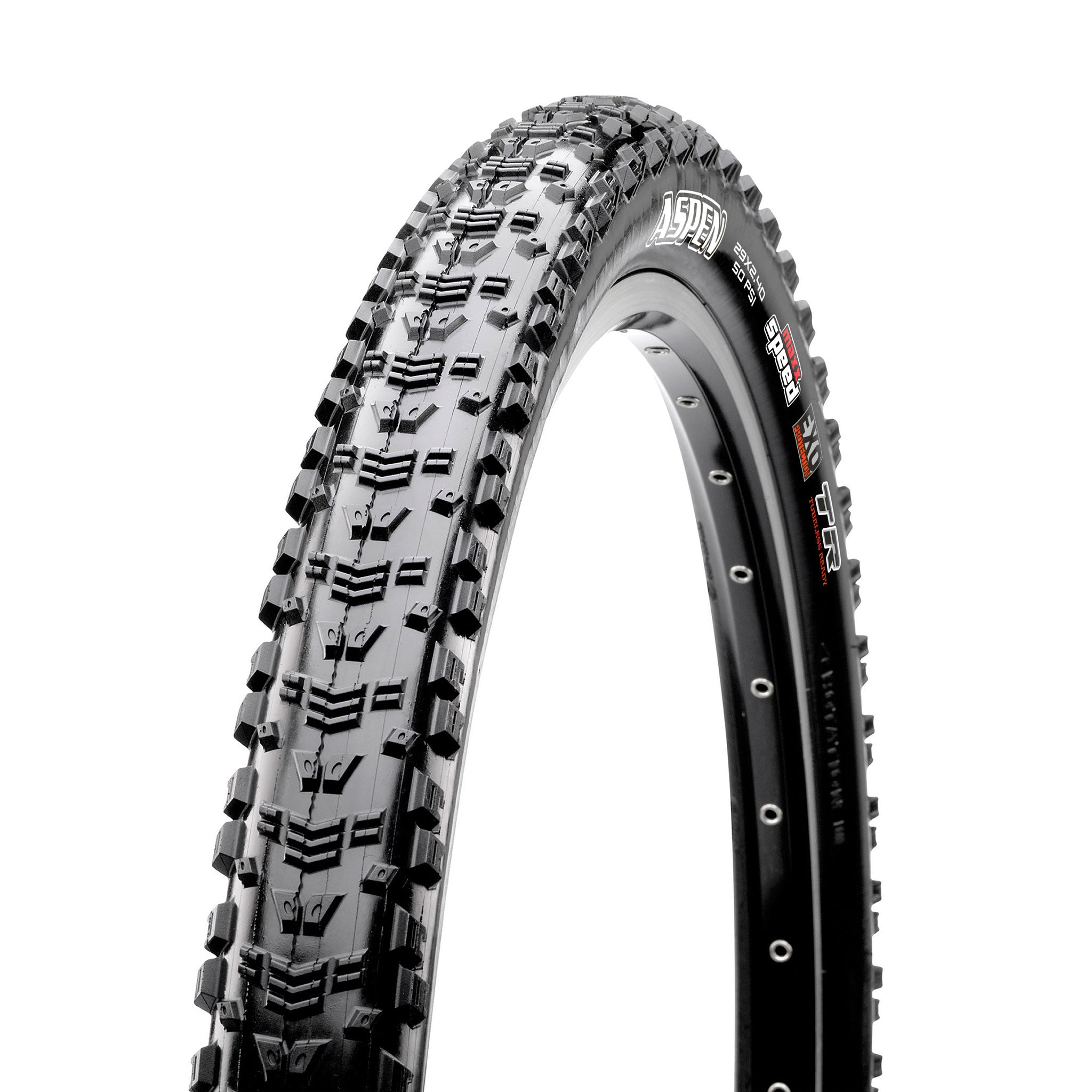 Maxxis Aspen Tire - 29 x 2.4 Tubeless Folding BLK MaxxSpeed EXO Wide Trail E-25