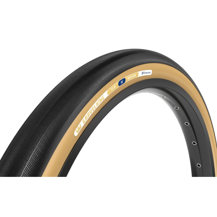 Panaracer GravelKing Slick Tire - 700 x 40 Tubeless Folding Black/Brown