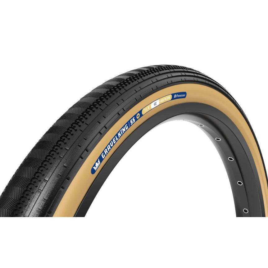 Panaracer GravelKing SS Plus Tire - 700 x 35 Tubeless Folding Black/Brown