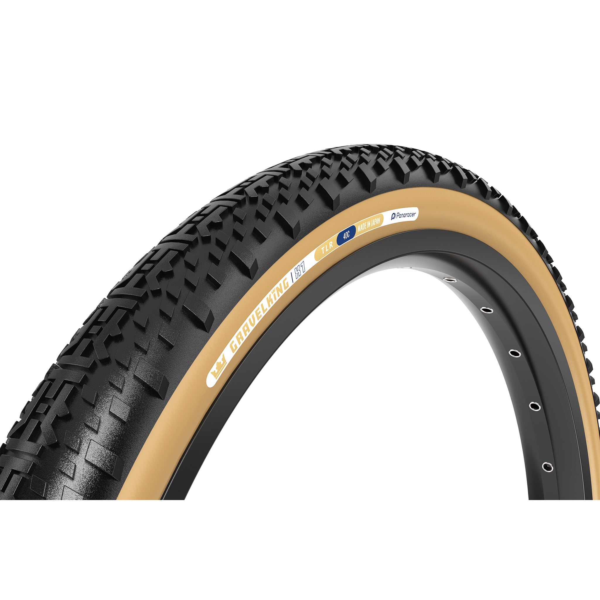 Panaracer GravelKing X1 Tire - 700 x 45 Tubeless Folding Black/Brown