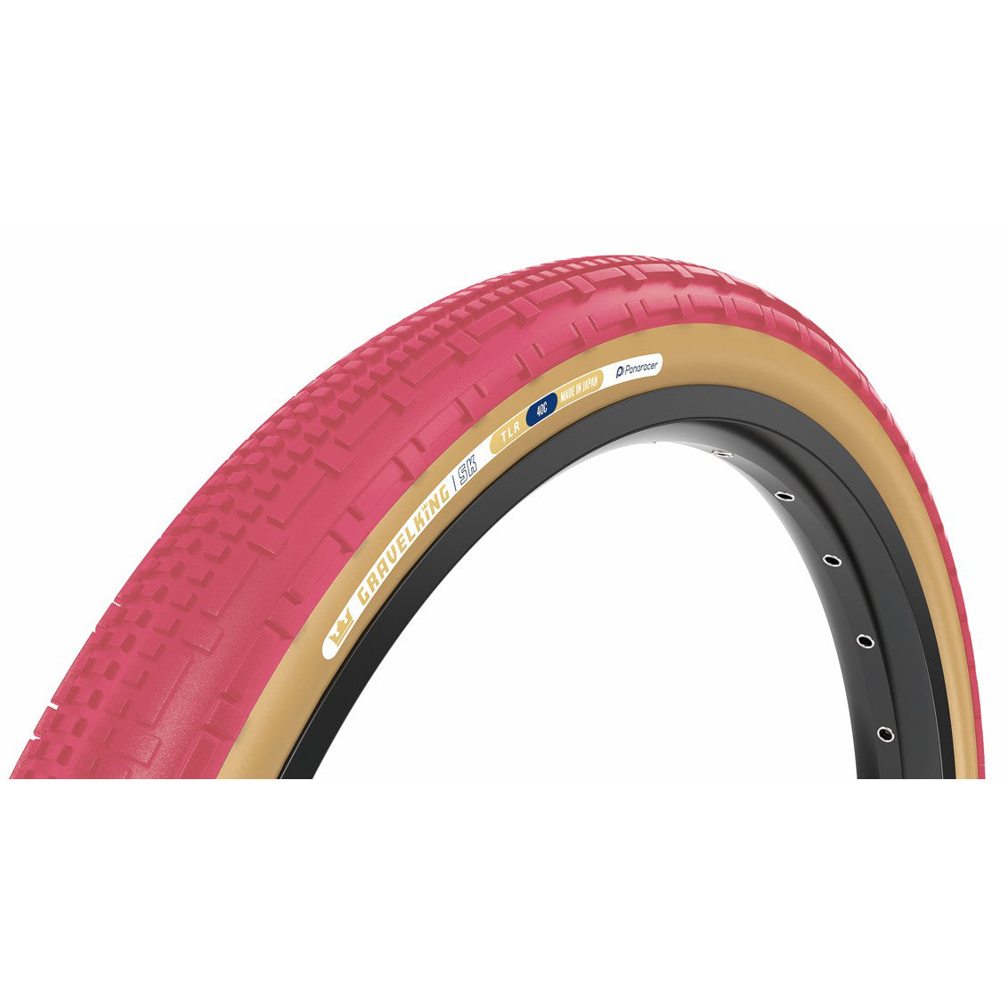 Panaracer GravelKing SK Tire - 700 x 45 Tubeless Folding Cranberry/Brown