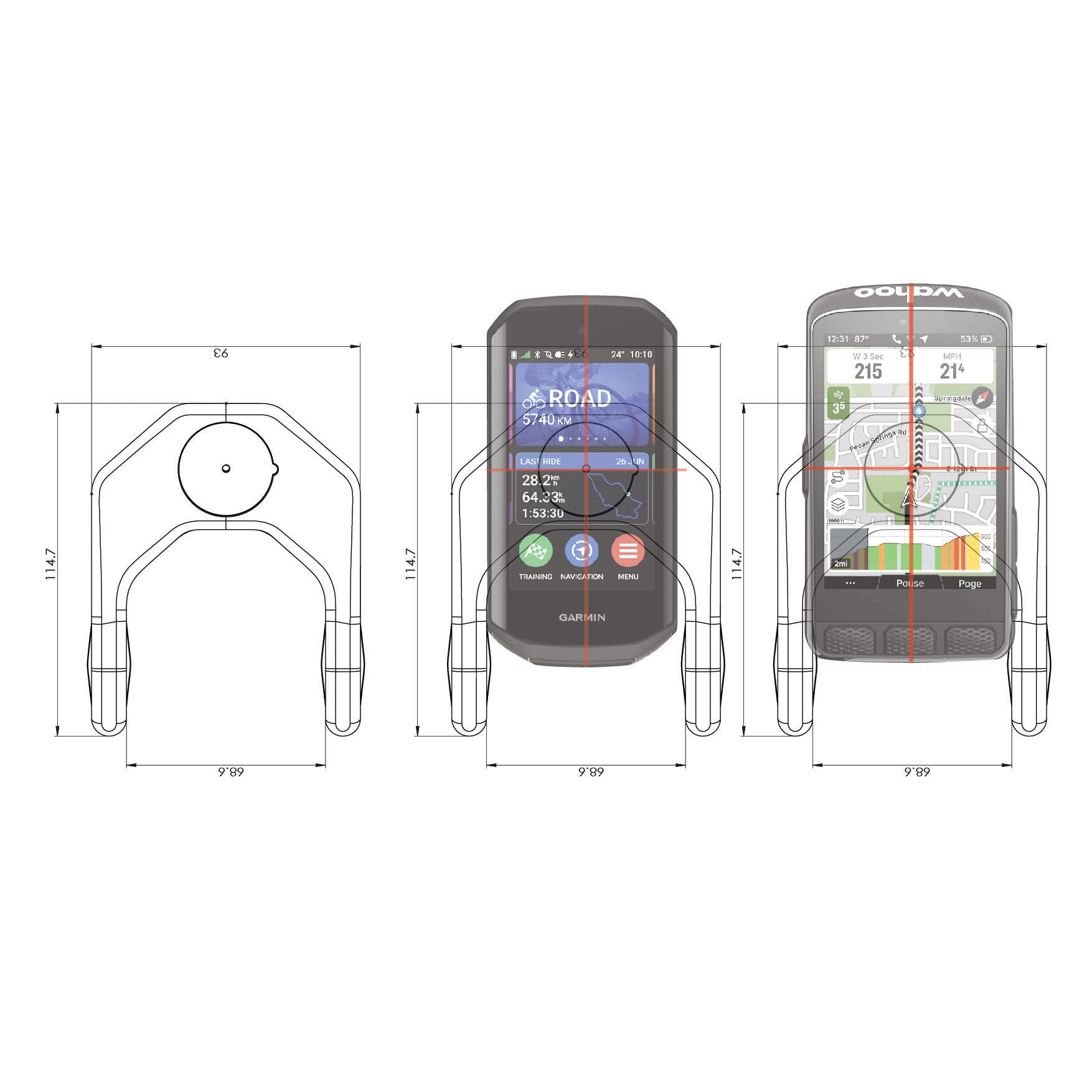 Ridefarr Carbon Aero GPS Bolt-On Handlebar 31.8mm Black