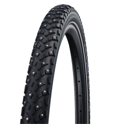 Schwalbe Marathon Winter Plus Tire - 700 x 35 Clincher Wire BLK/Reflective Performance Line 240 Steel Studs
