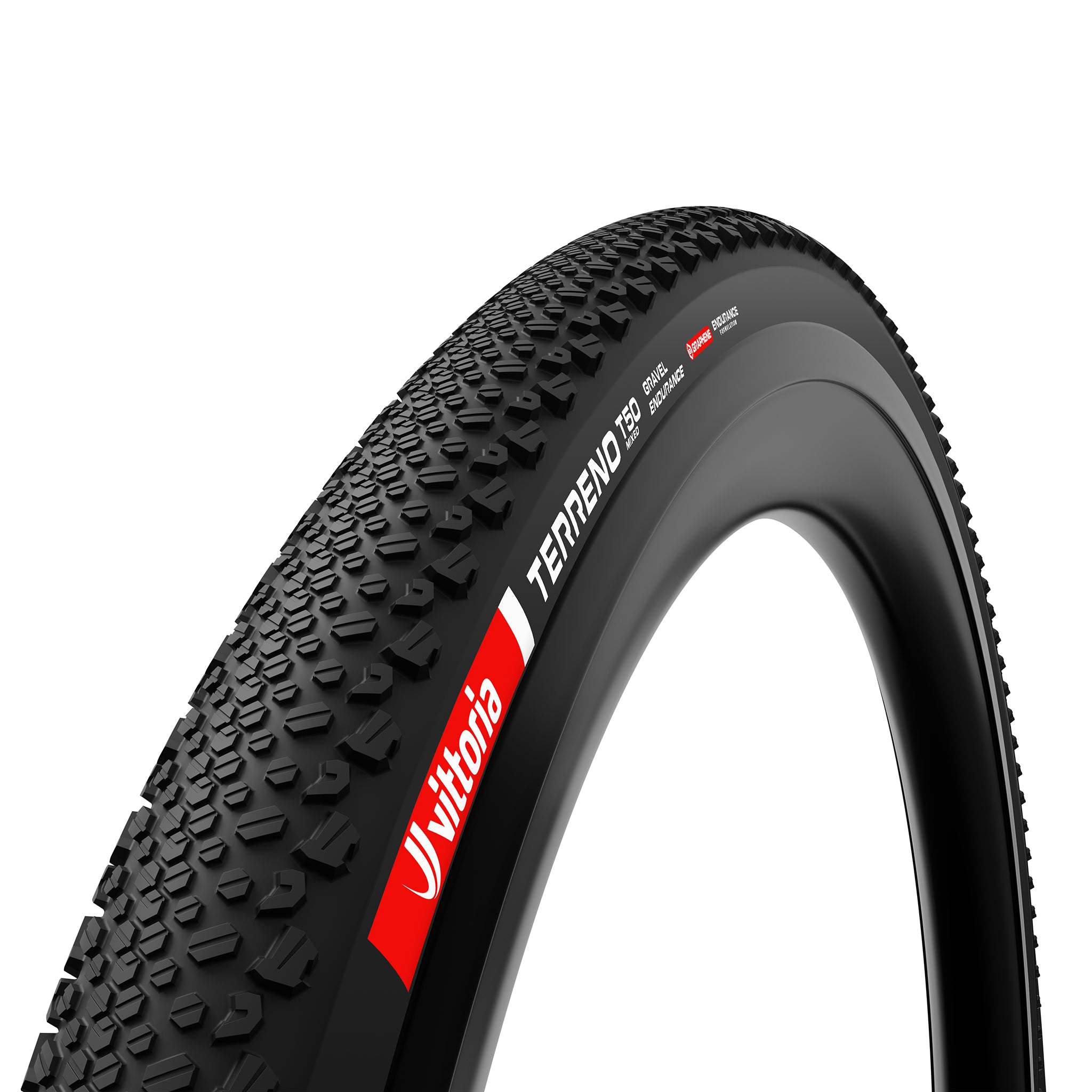 Vittoria Terreno T50 Mixed Tire - 700 x 45 Tubeless Folding BLK Gravel Endurance Graphene G2.0